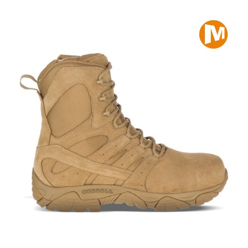 Merrell Moab 2 8" Defense Zip Comp Toe Sicherheitsschuhe Herren HellBraun [DE-ZASRB]